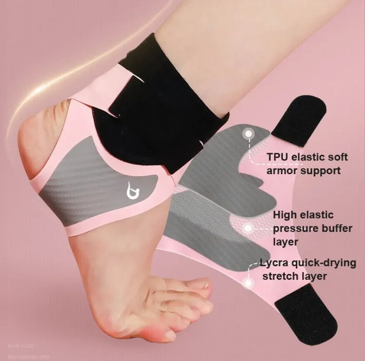 1 Pair Carbon Soft Armor Sports Ankle Protectors For Men and Women, Specification: L (Pink)