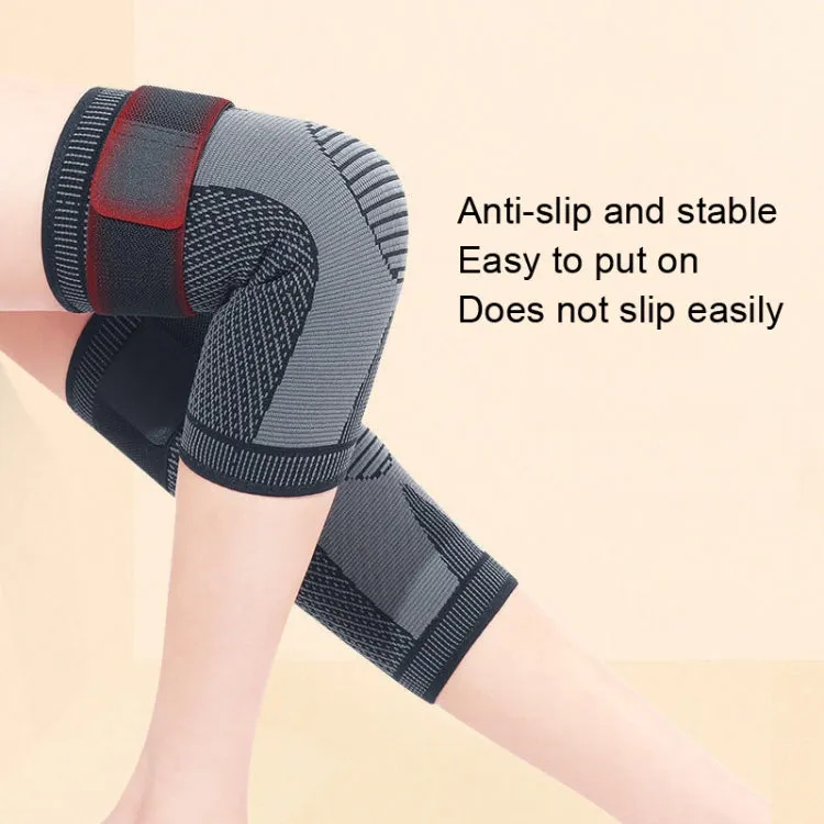 1 Pair Strap Compression Knee Pads Anti-Cold and Anti-Slip Pads, Style: Keep Warm M