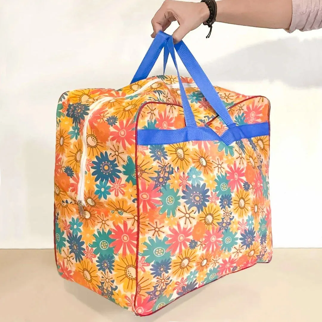 120 GSM Non-Woven Floral Print Multipurpose Storage Bag