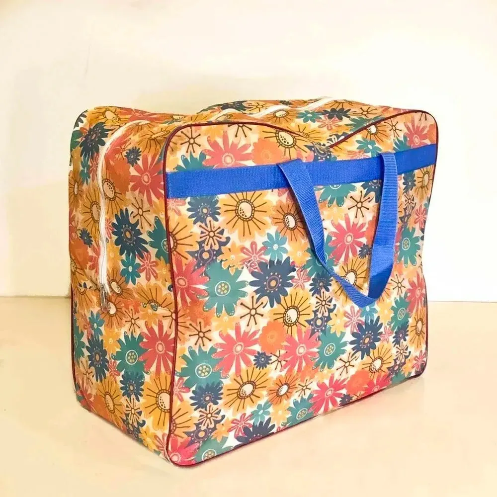 120 GSM Non-Woven Floral Print Multipurpose Storage Bag