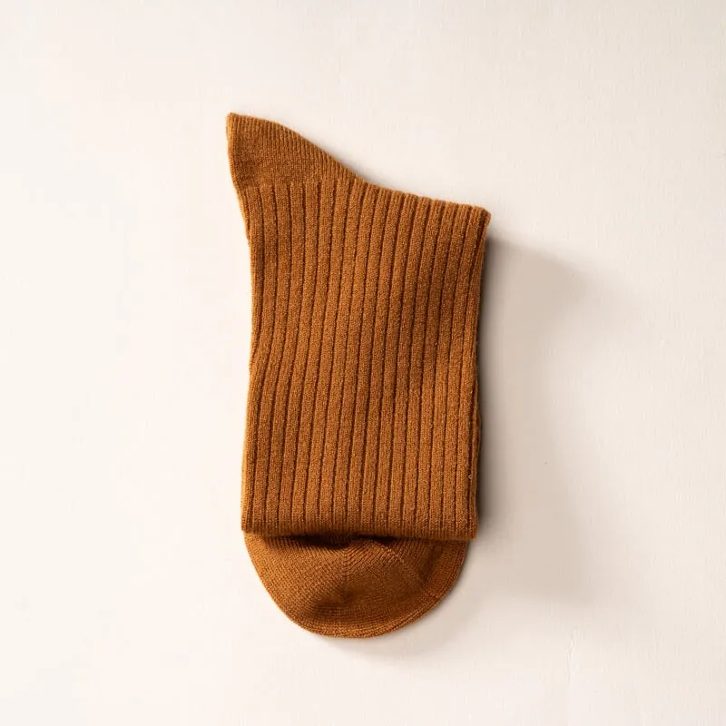 18cm Soft Cashmere Slouch Socks Solid-color For Fall/Winter in 5 Colours