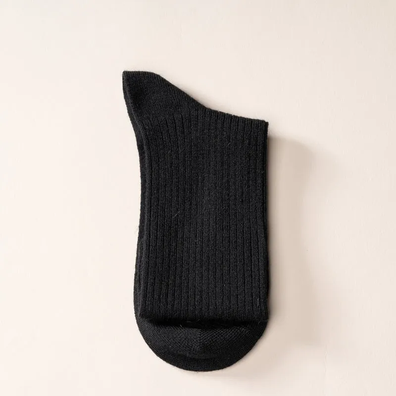 18cm Soft Cashmere Slouch Socks Solid-color For Fall/Winter in 5 Colours