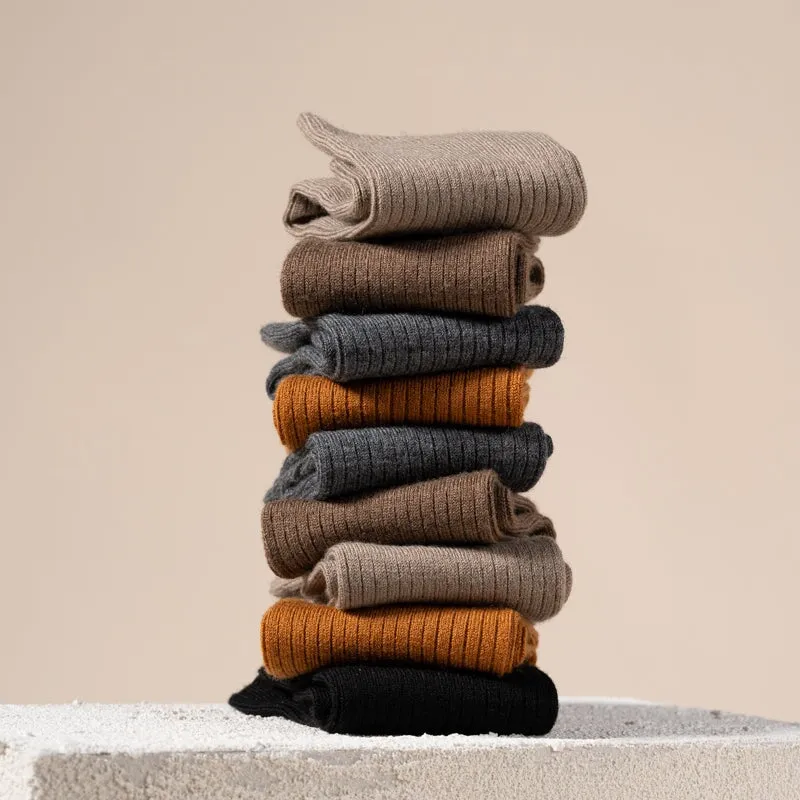 18cm Soft Cashmere Slouch Socks Solid-color For Fall/Winter in 5 Colours