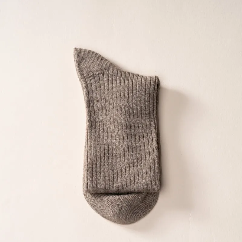 18cm Soft Cashmere Slouch Socks Solid-color For Fall/Winter in 5 Colours