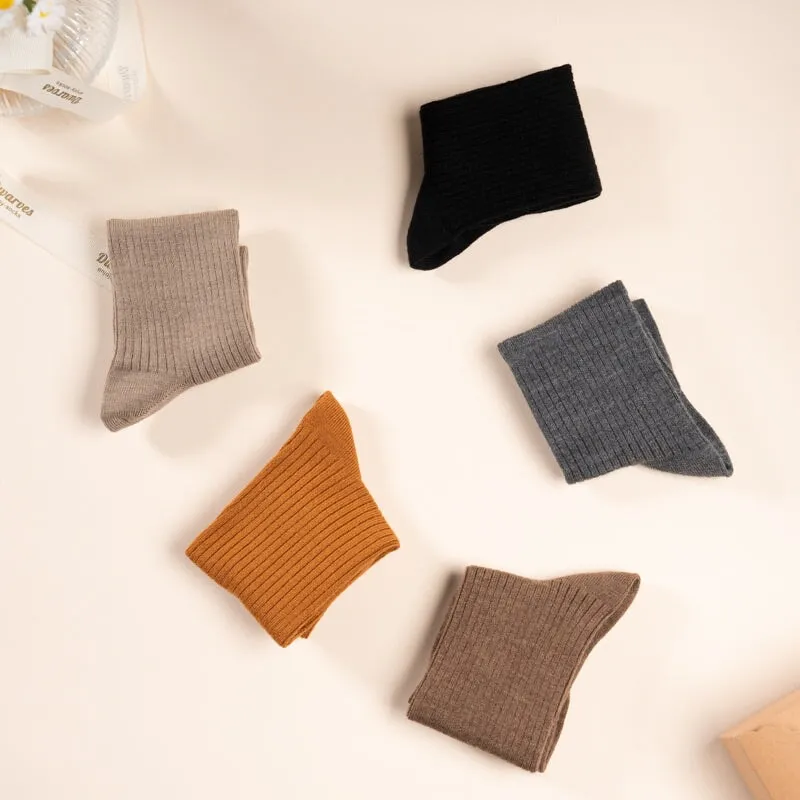 18cm Soft Cashmere Slouch Socks Solid-color For Fall/Winter in 5 Colours