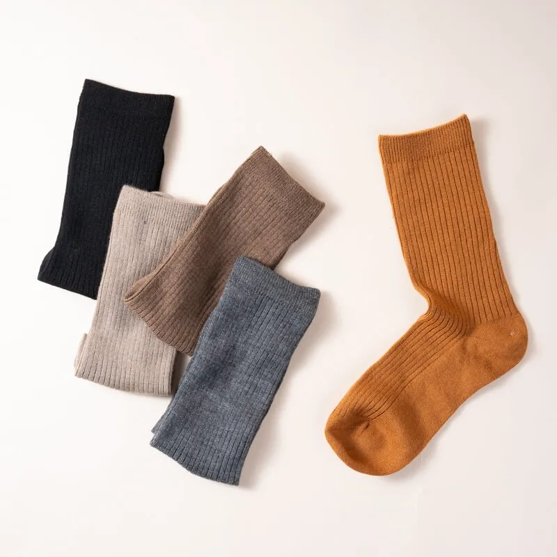 18cm Soft Cashmere Slouch Socks Solid-color For Fall/Winter in 5 Colours