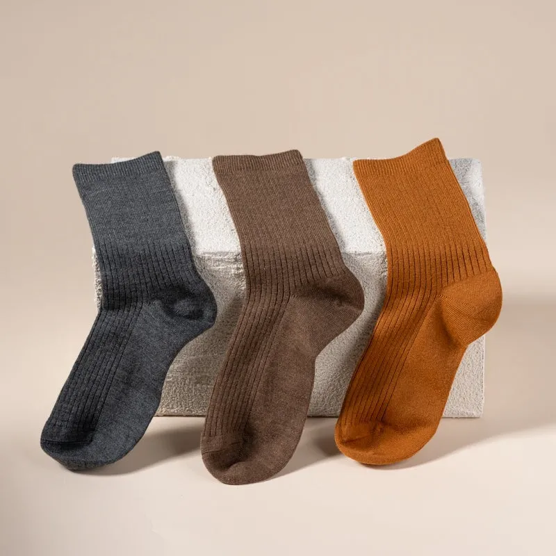 18cm Soft Cashmere Slouch Socks Solid-color For Fall/Winter in 5 Colours