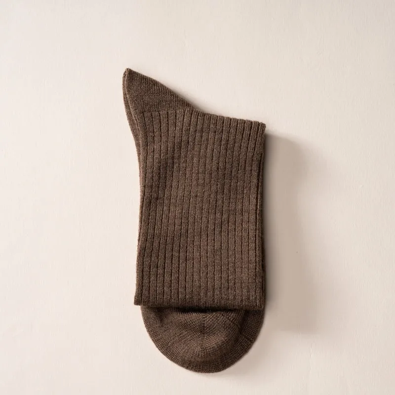 18cm Soft Cashmere Slouch Socks Solid-color For Fall/Winter in 5 Colours