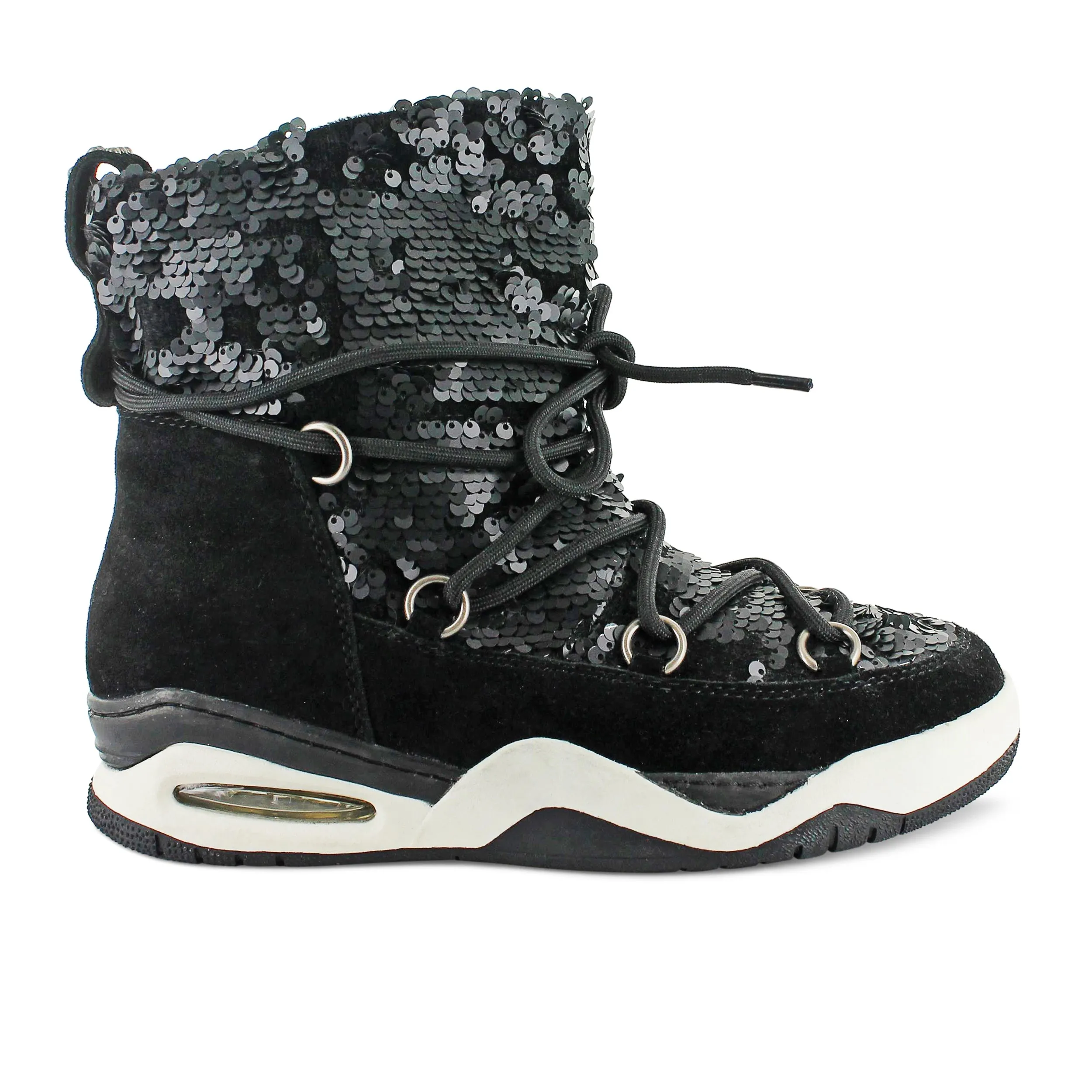 A9-02 - Black Sequences Sneaker Boot