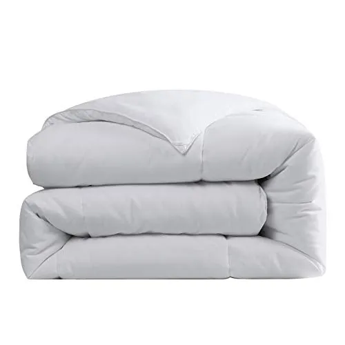 Abakan All Season Full Soft Comforter Down Alternative Quilted Hotel Collection Winter Warm Fluffy-Light white-82x86 Inches