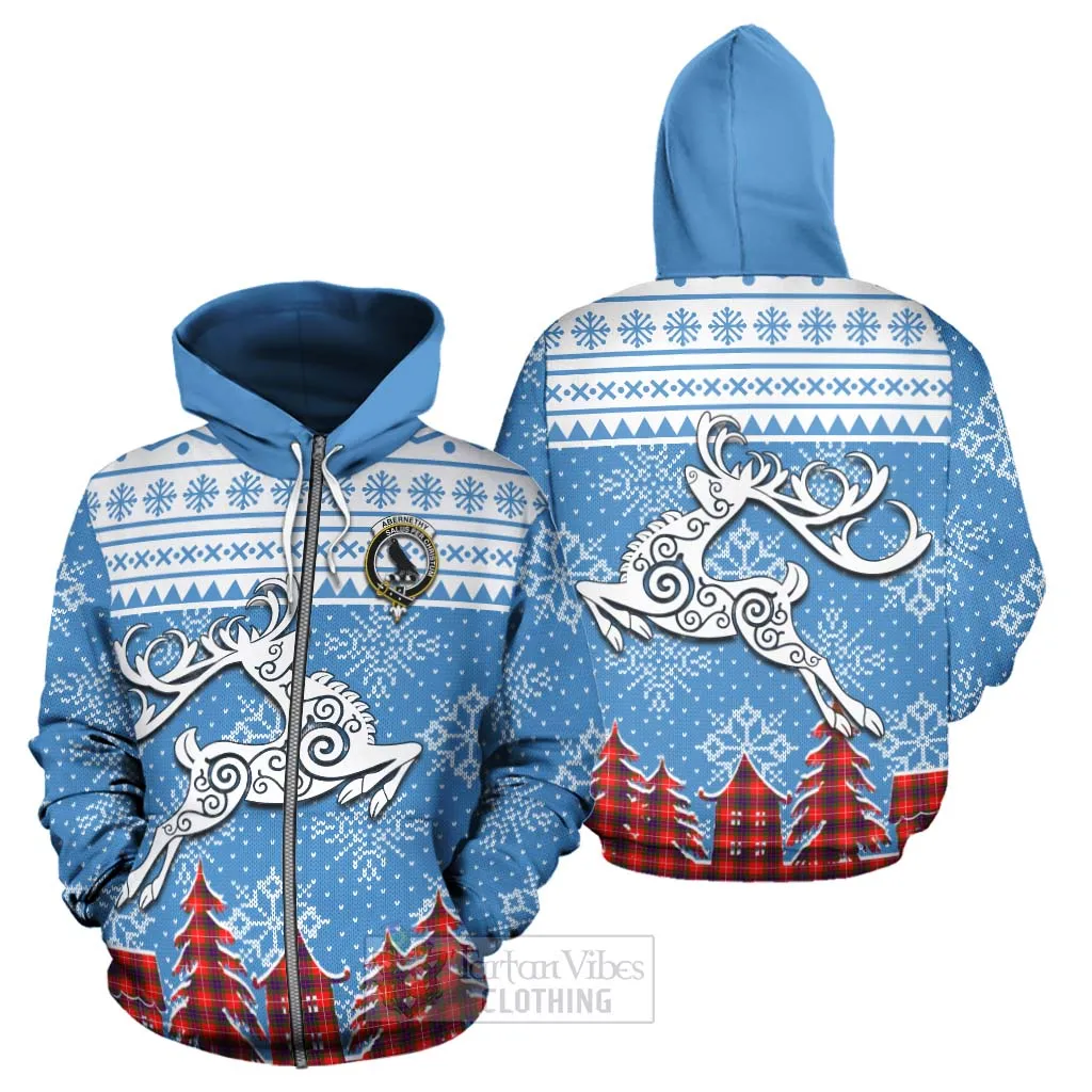 Abernethy Clan Christmas Hoodie Celtic Reindeer Style