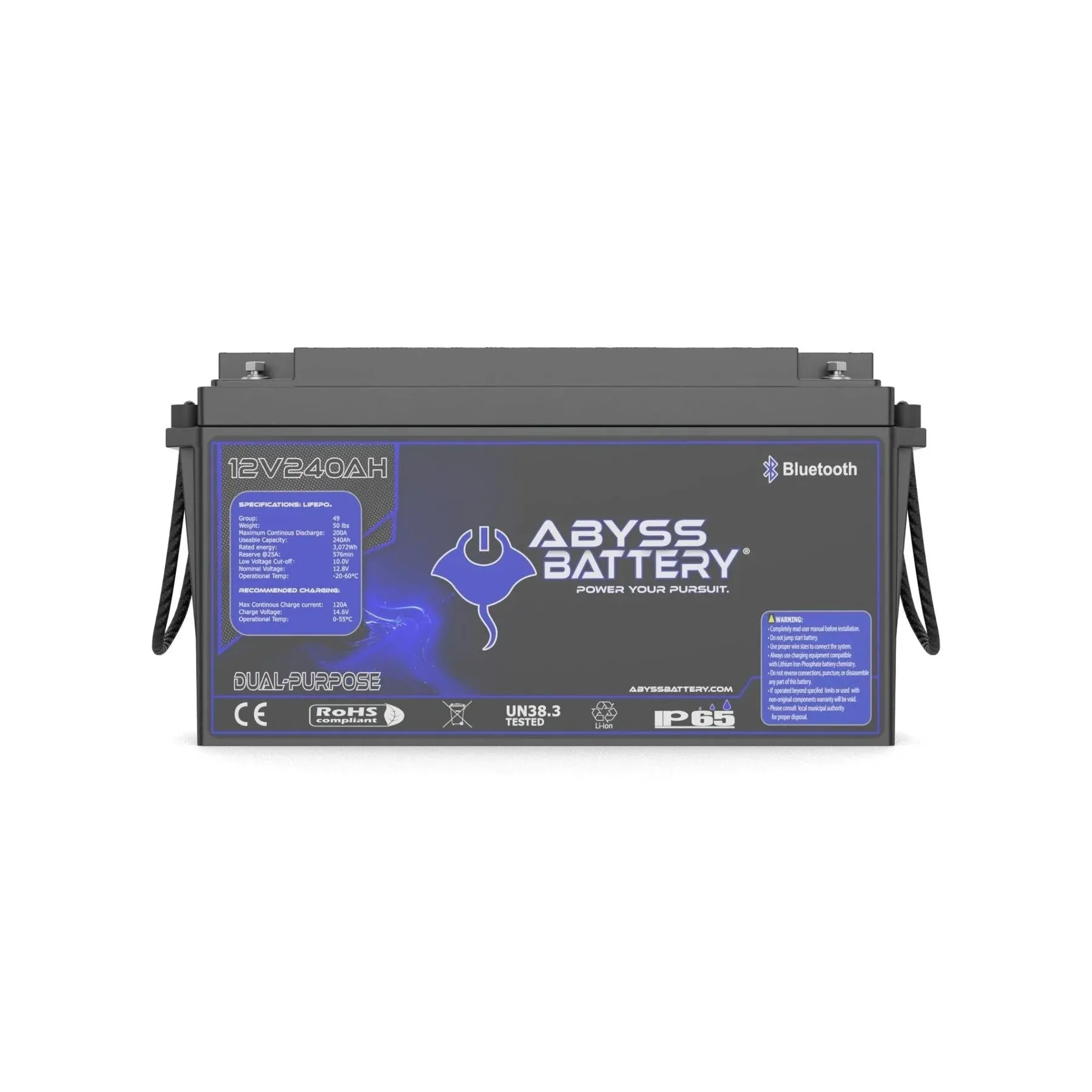 Abyss® 12V 240Ah Dual Purpose Lithium Marine Battery