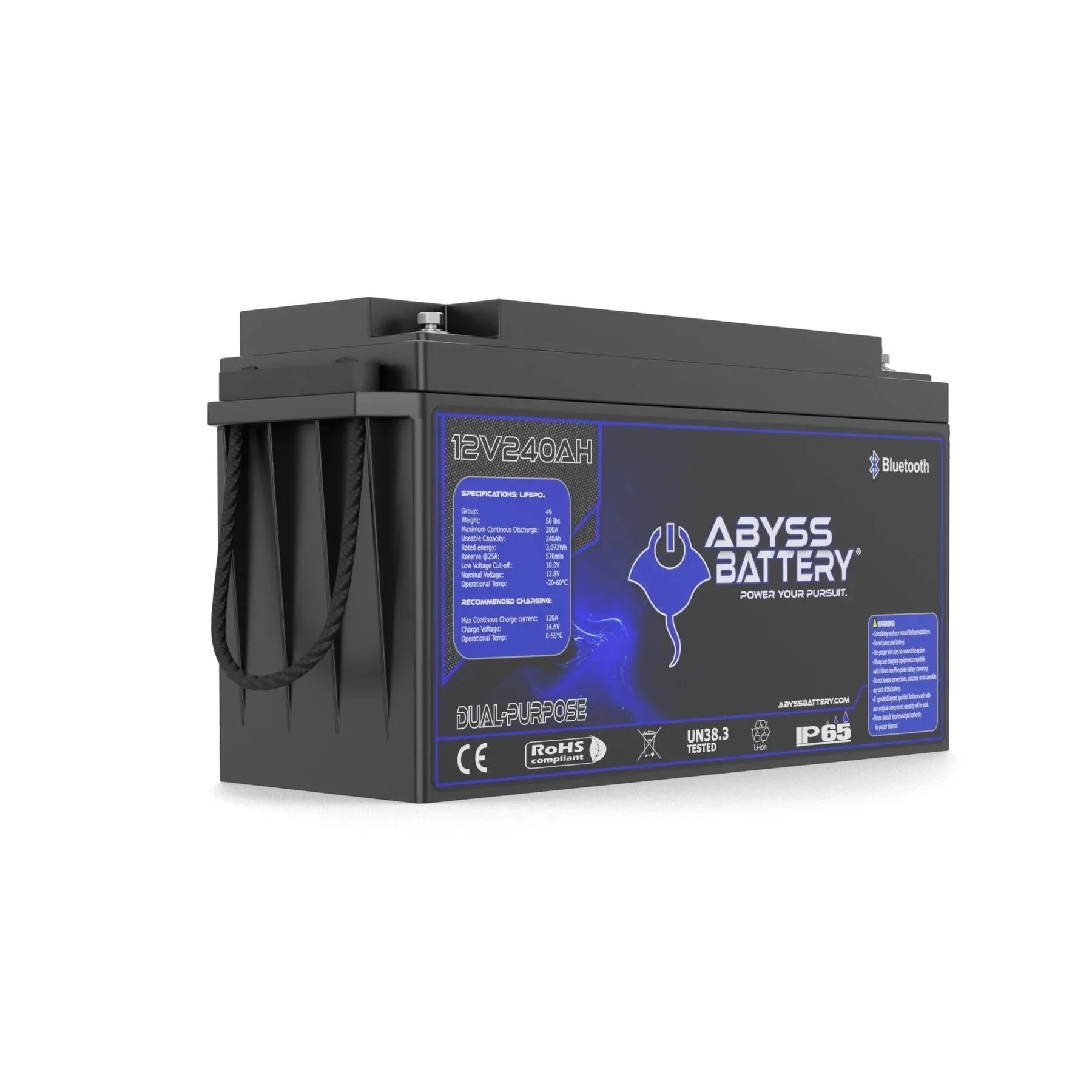 Abyss® 12V 240Ah Dual Purpose Lithium Marine Battery