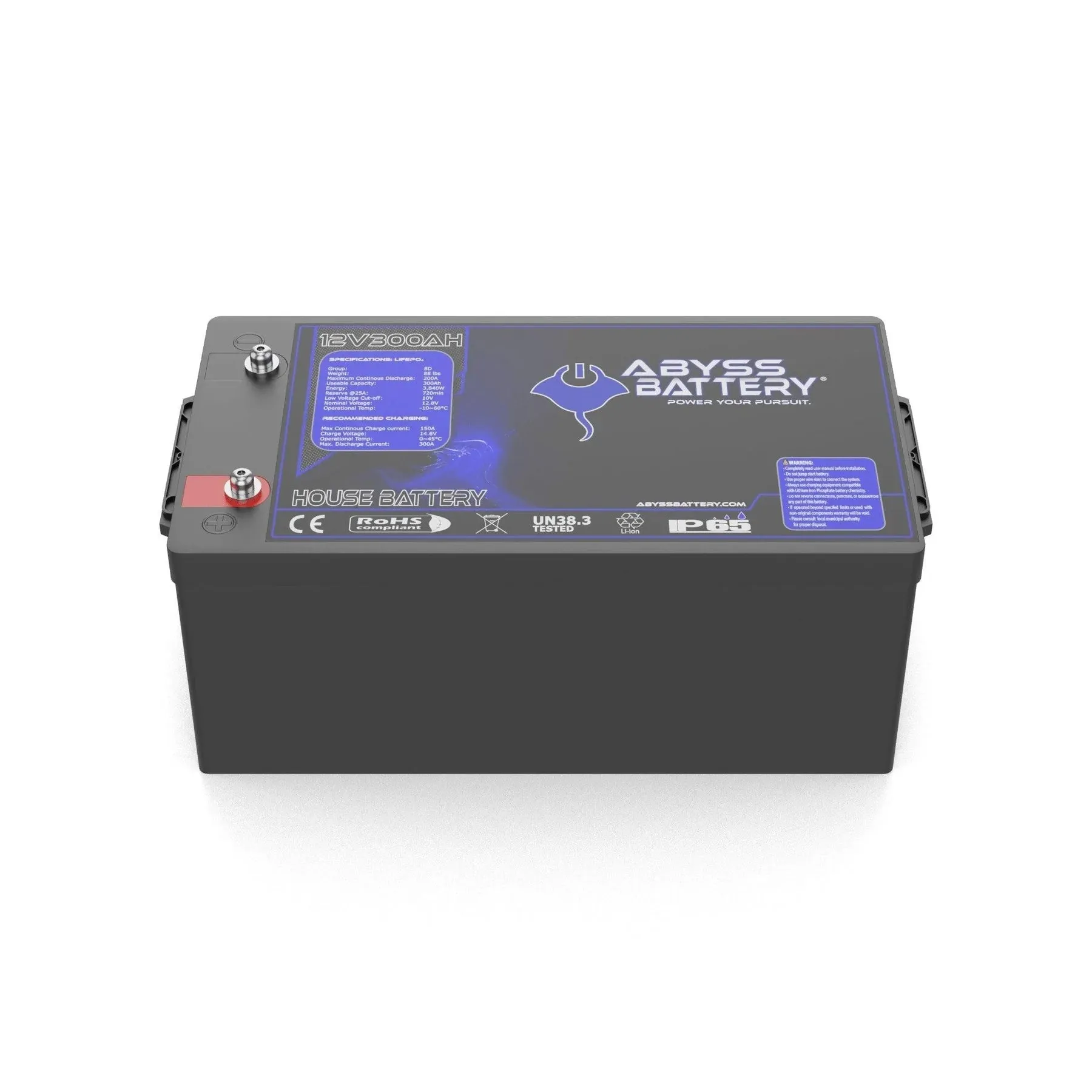 Abyss® 12V 300Ah Off-Grid™ Lithium Marine House Battery