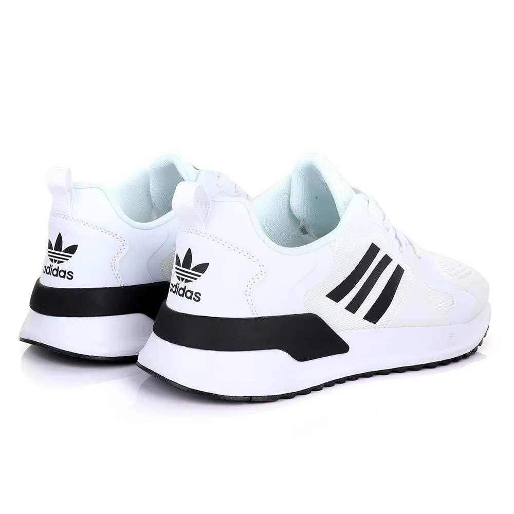 Ad Brand 3 Stripes White Sneakers