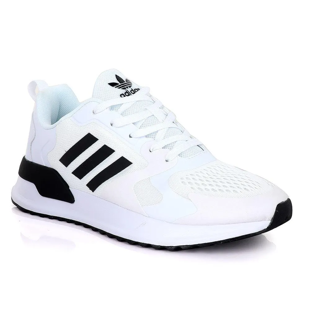 Ad Brand 3 Stripes White Sneakers