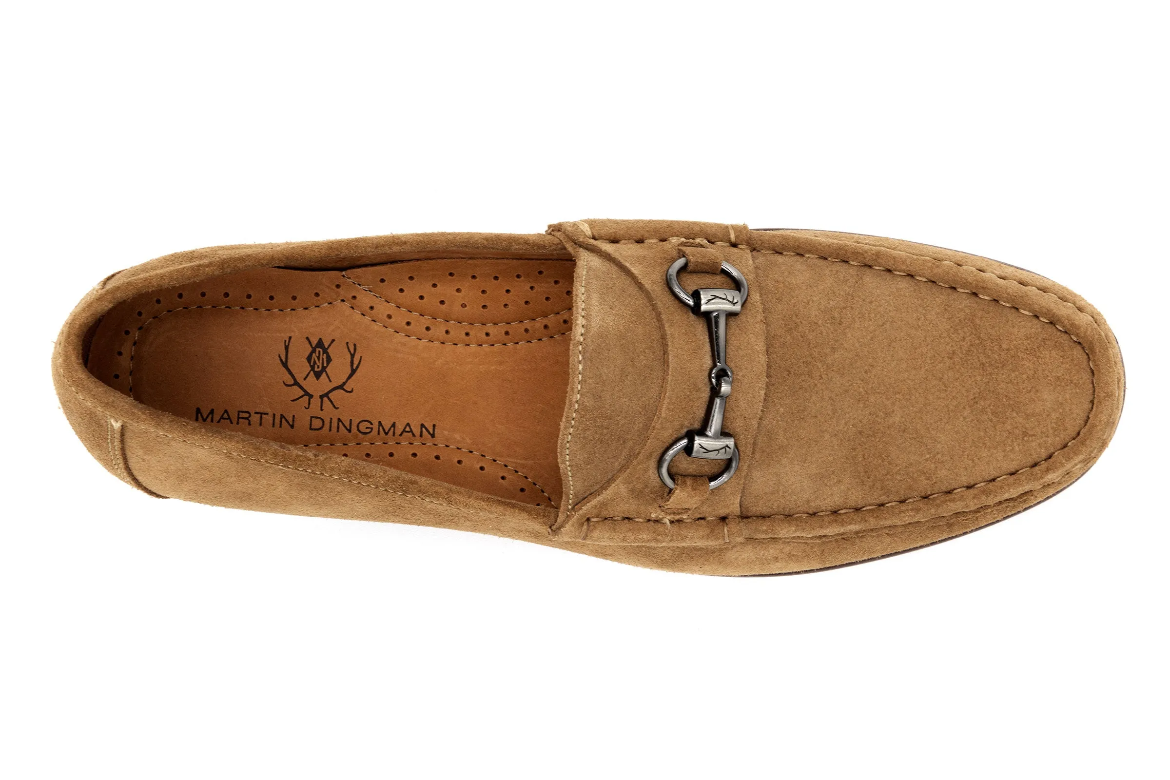 Addison Suede Horse Bit Loafers - Khaki