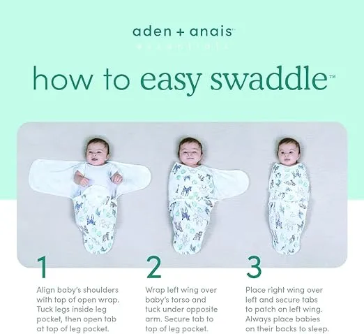 aden   anais Essential Cotton Wrap Swaddles 3 pack Wild Prairie Grey