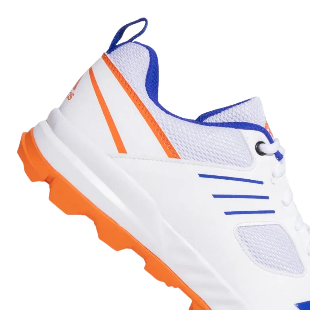 Adidas Crihase 23 Men's Cricket Shoes - Cloud White/Lucid Blue/Semi Impact Orange