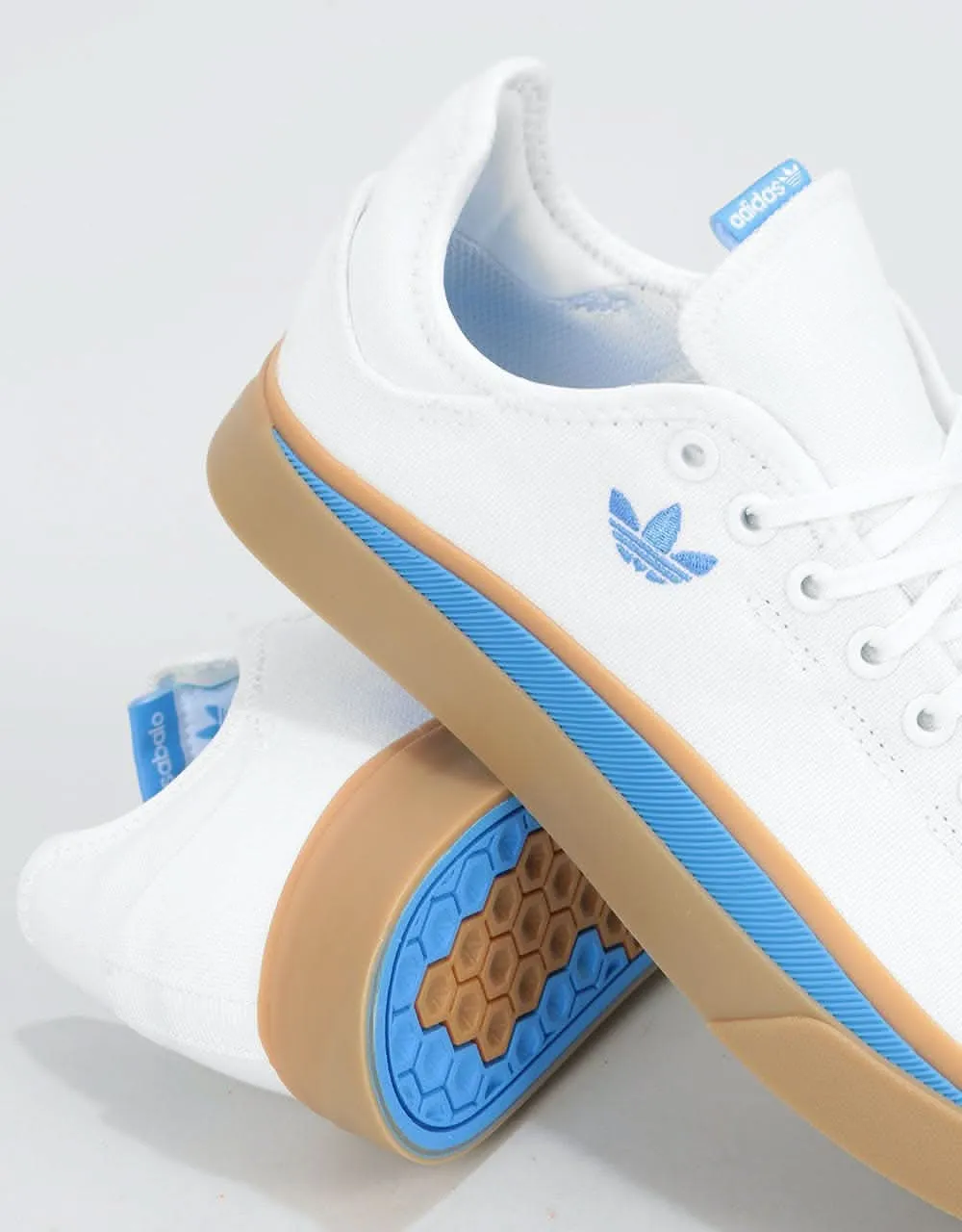 adidas Sabalo Skate Shoes - White/Real Blue/Gum