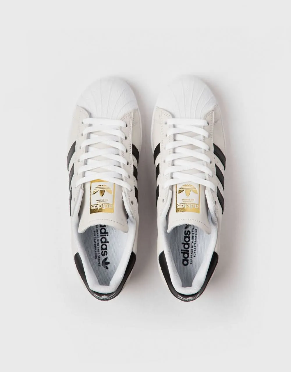 adidas Superstar ADV Skate Shoes - White/Core Black/Gold Metallic