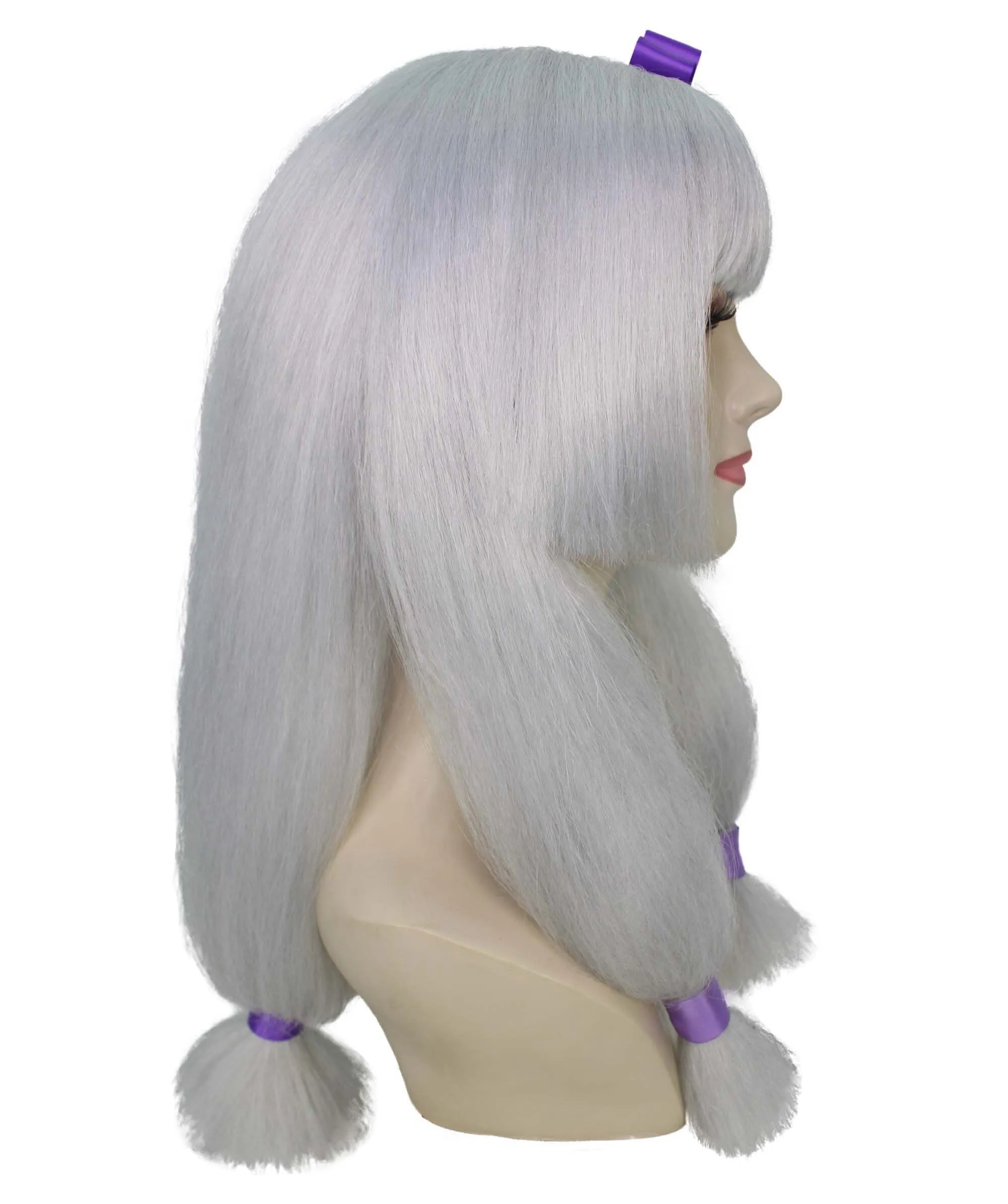 Adult Women's White Long Anime Cosplay Wig | Perfect for Halloween | Flame-retardant Synthetic Fiber