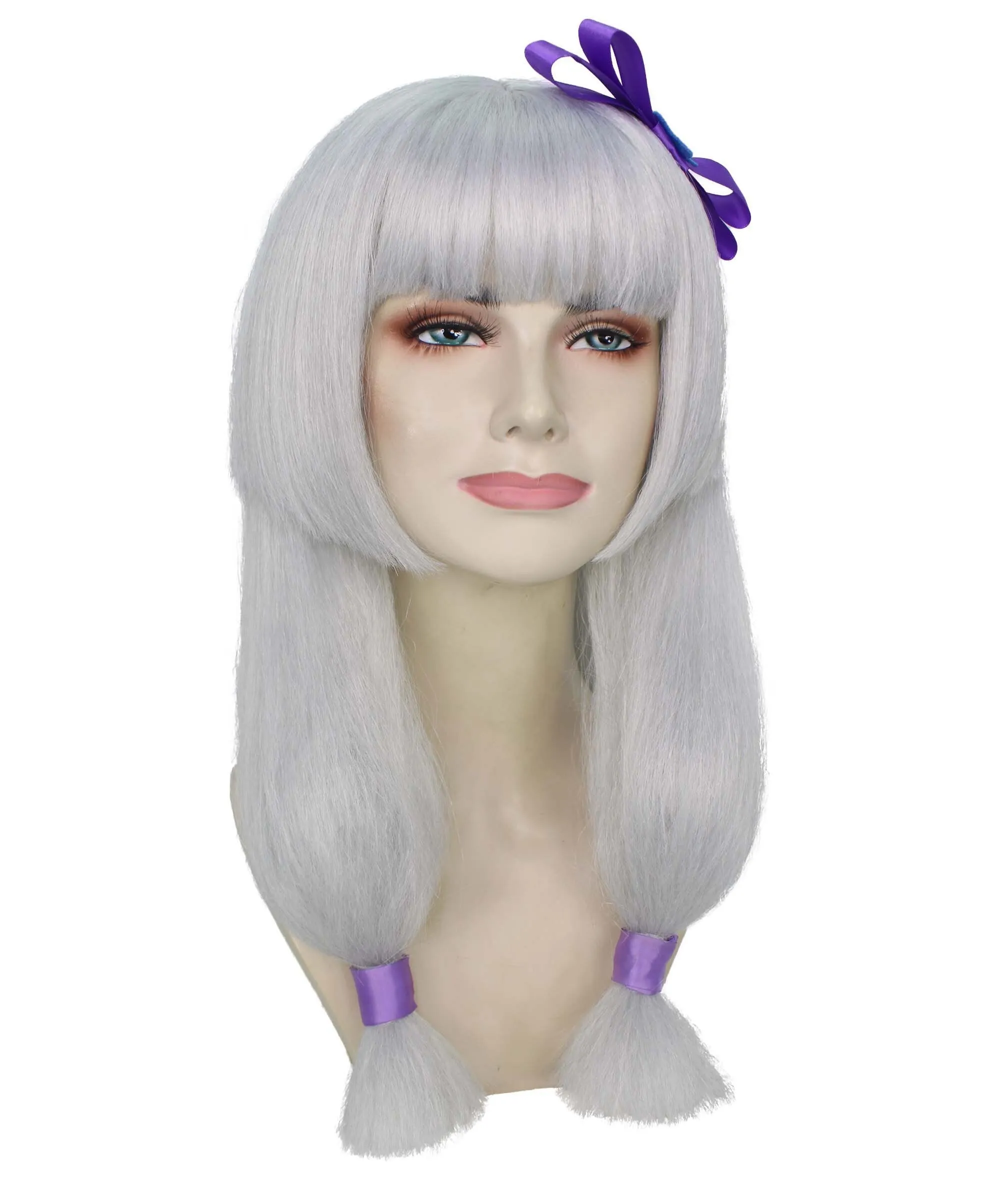 Adult Women's White Long Anime Cosplay Wig | Perfect for Halloween | Flame-retardant Synthetic Fiber