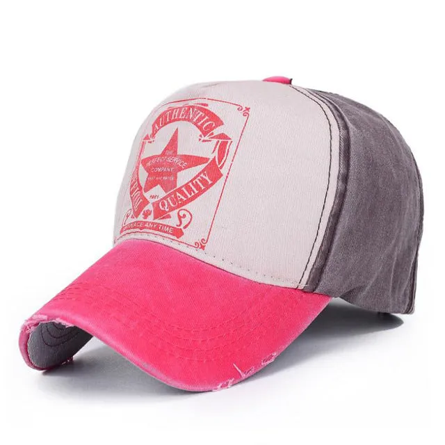 [AETRENDS] 6 Colors ! Star Patchwork Baseball Cap Men or Women Polo Hats Z-1462