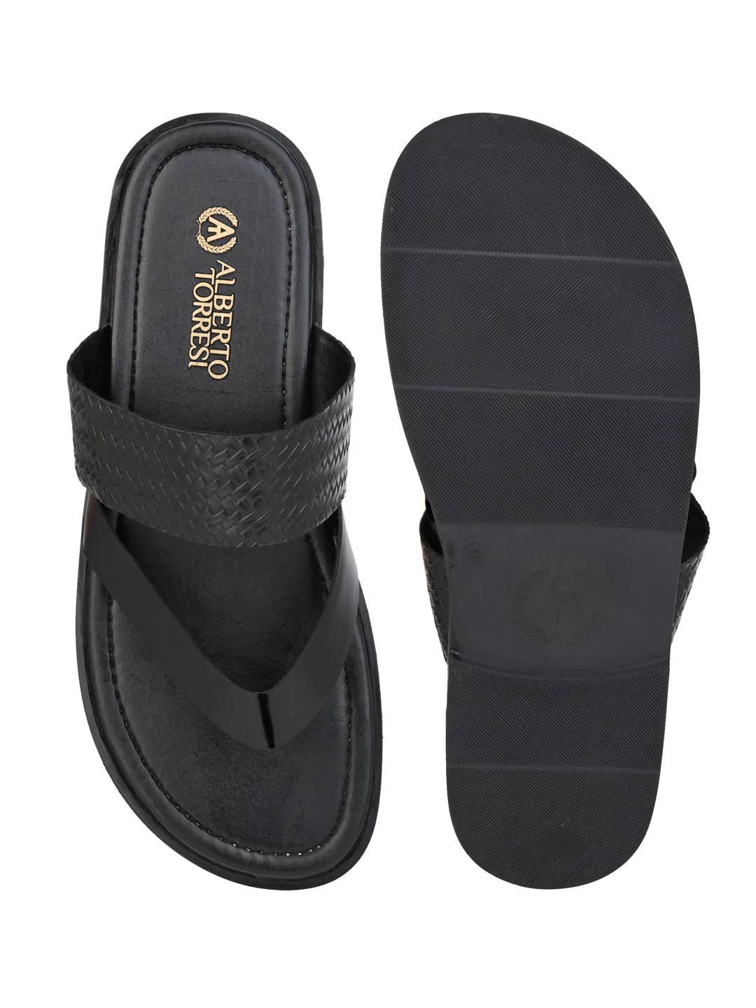 Alberto Torresi Men Black Office/Daily Wear Slippers