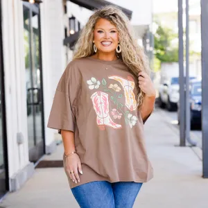 All About the Boots Boyfriend Tee, Espresso