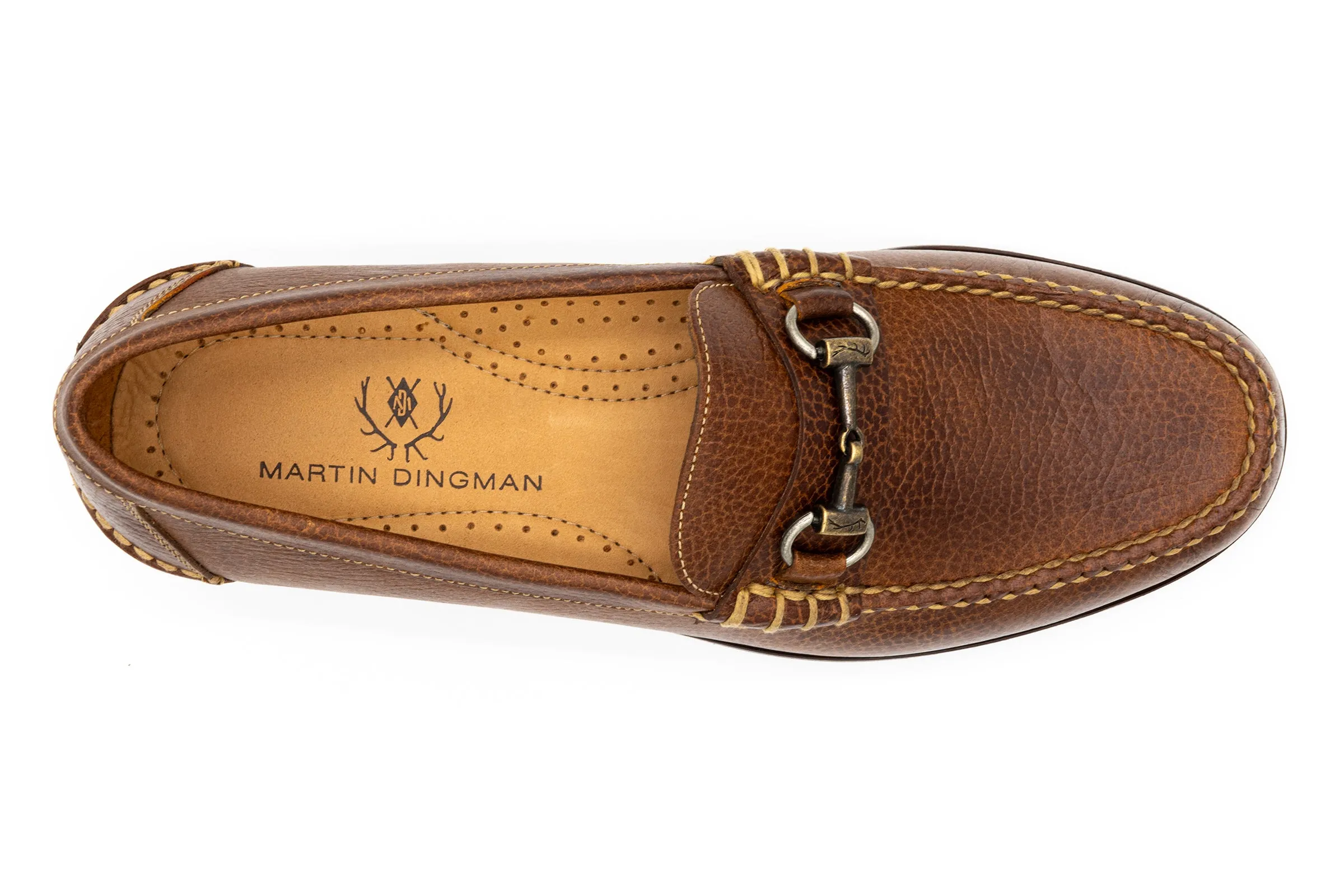 All American Water Buffalo Horse Bit Loafers - Oak