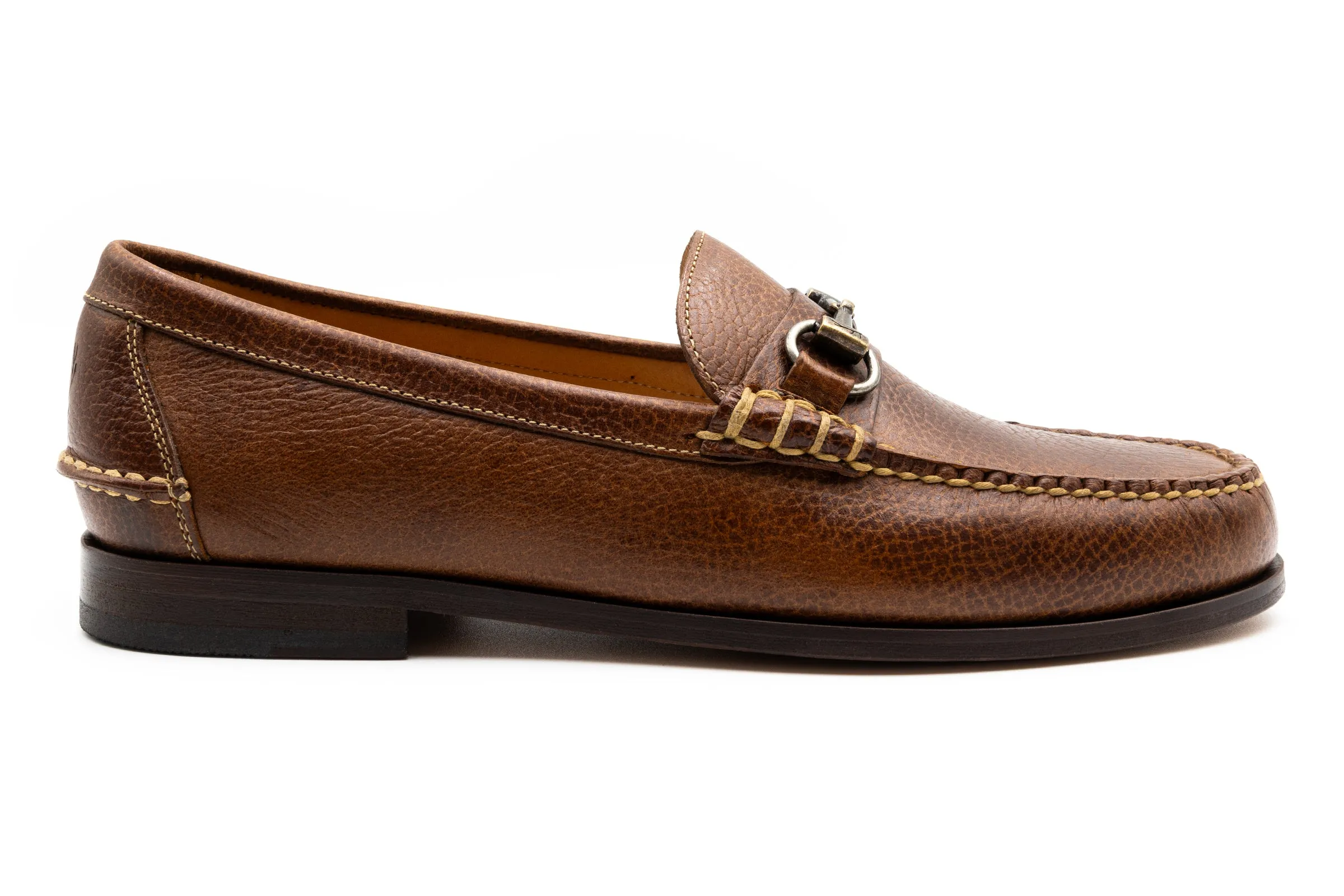 All American Water Buffalo Horse Bit Loafers - Oak