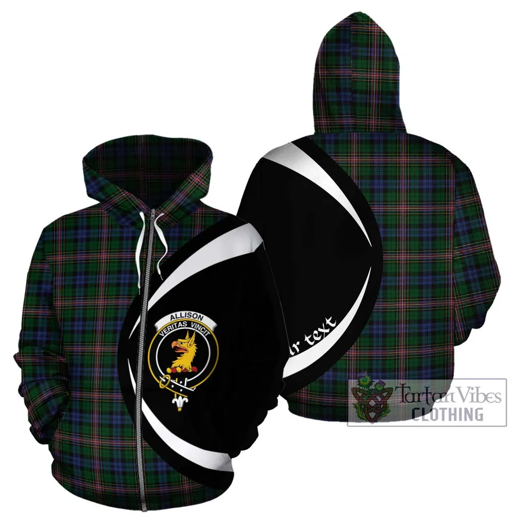 Allison Tartan Hoodie with Family Crest Circle Style