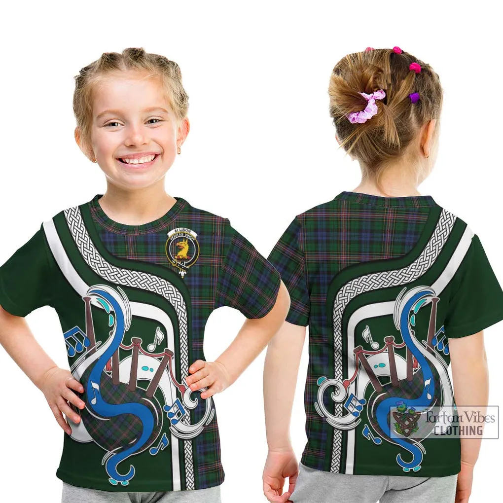 Allison Tartan Kid T-Shirt with Epic Bagpipe Style