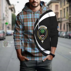 Anderson Ancient Tartan Hoodie with Family Crest Circle Style