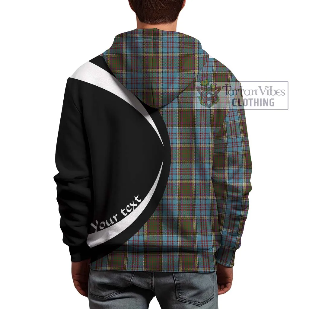 Anderson Tartan Hoodie with Family Crest Circle Style