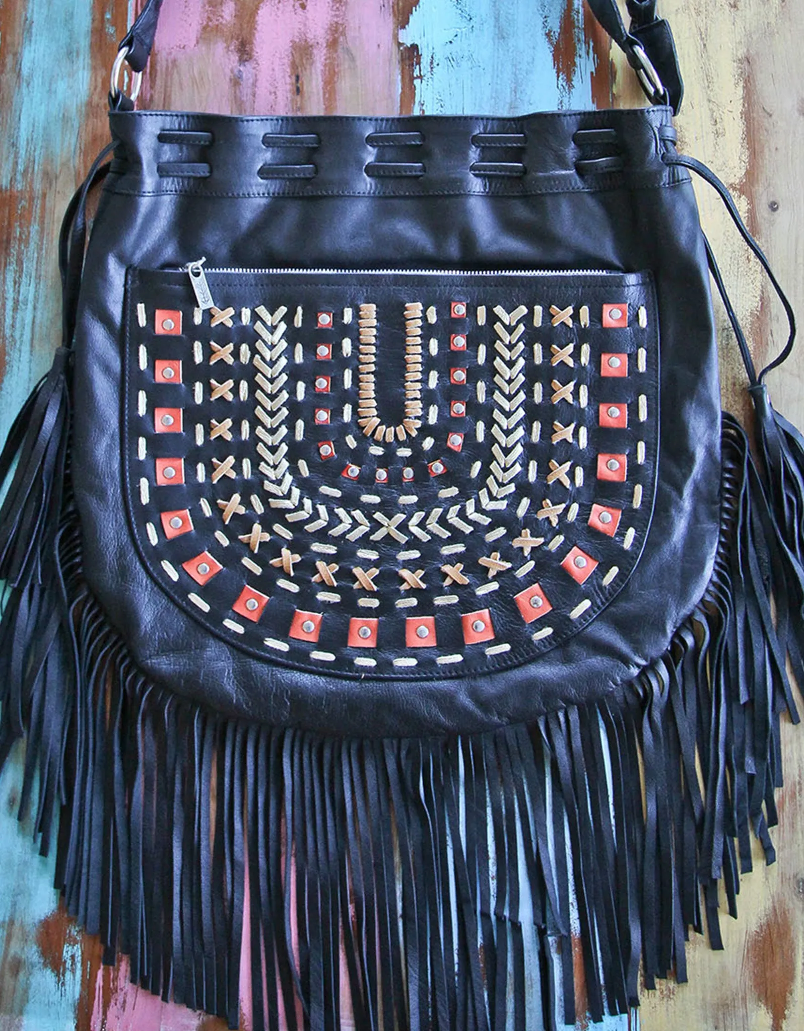 Apachita Earth Handbag with Fringe