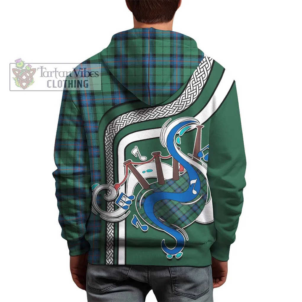 Armstrong Ancient Tartan Hoodie with Epic Bagpipe Style