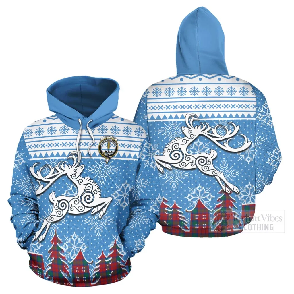 Auchinleck (Affleck) Clan Christmas Hoodie Celtic Reindeer Style