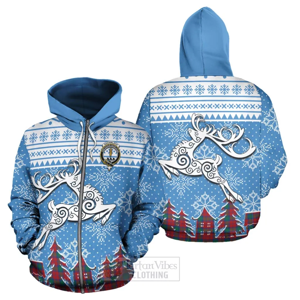 Auchinleck (Affleck) Clan Christmas Hoodie Celtic Reindeer Style