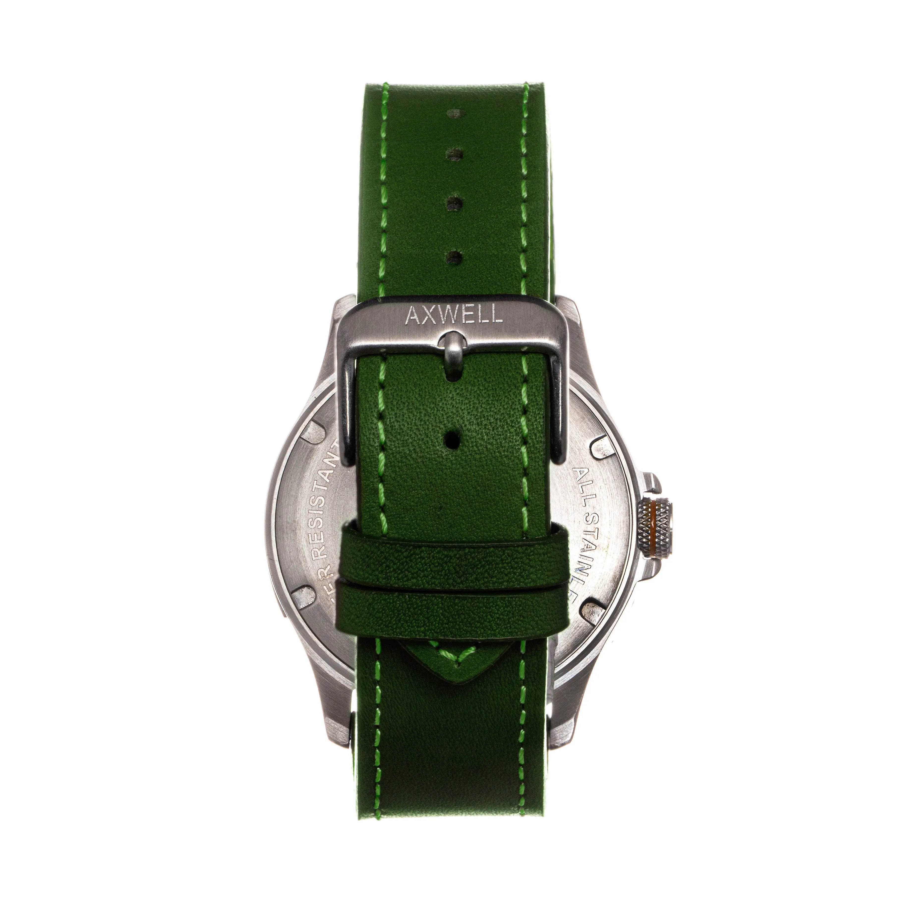 Axwell Blazer Leather Strap Watch - Green