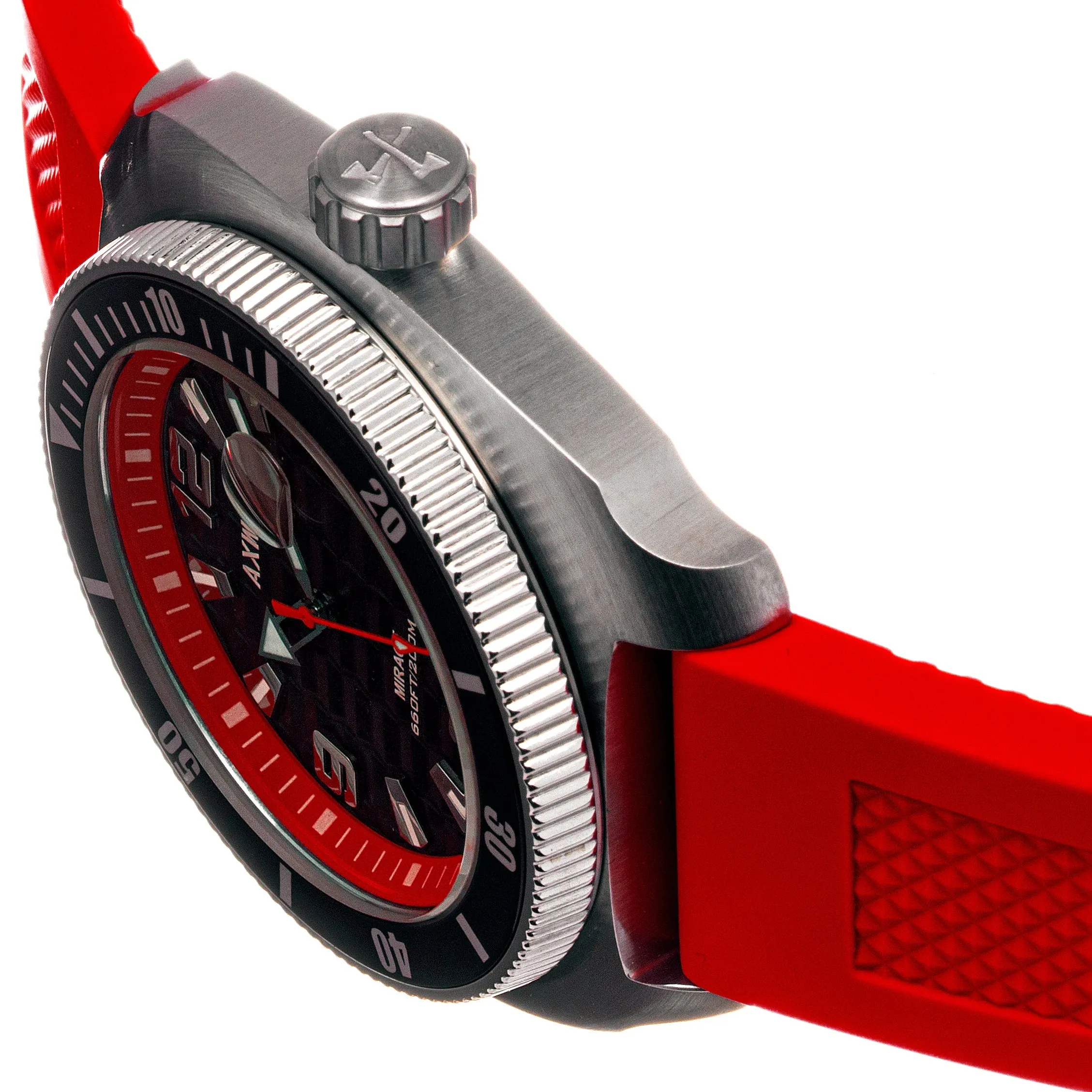 Axwell Mirage Strap Watch w/Date - Red