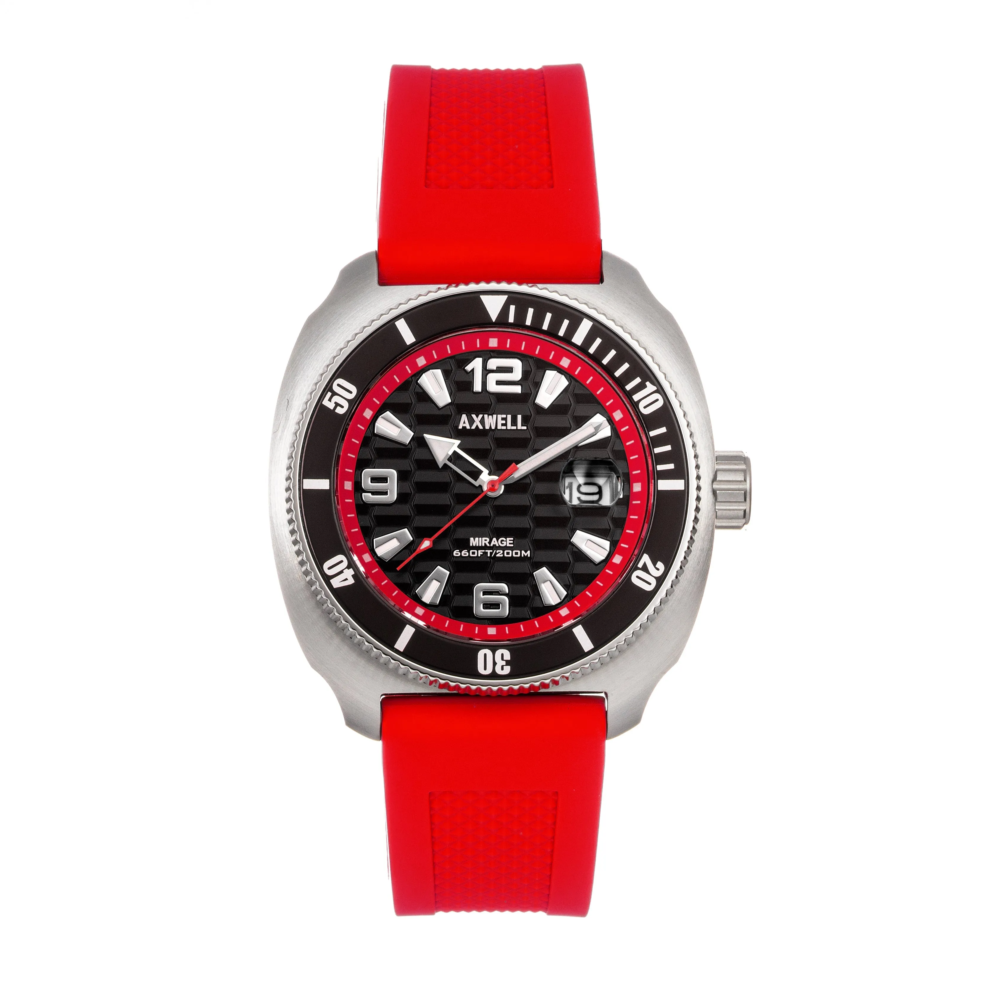 Axwell Mirage Strap Watch w/Date - Red