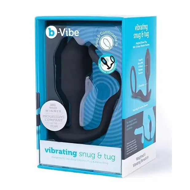 b-Vibe Snug & Tug Vibrating and Weighted Silicone Plug & Cock Ring