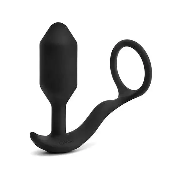 b-Vibe Snug & Tug Vibrating and Weighted Silicone Plug & Cock Ring