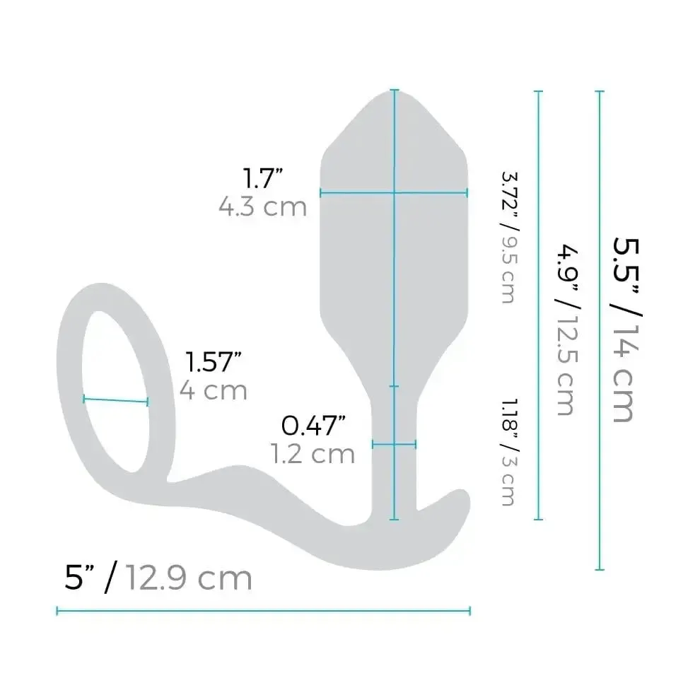 b-Vibe Snug & Tug Vibrating and Weighted Silicone Plug & Cock Ring