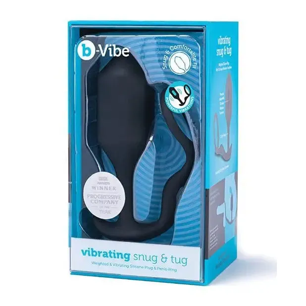 b-Vibe Snug & Tug Vibrating and Weighted Silicone Plug & Cock Ring