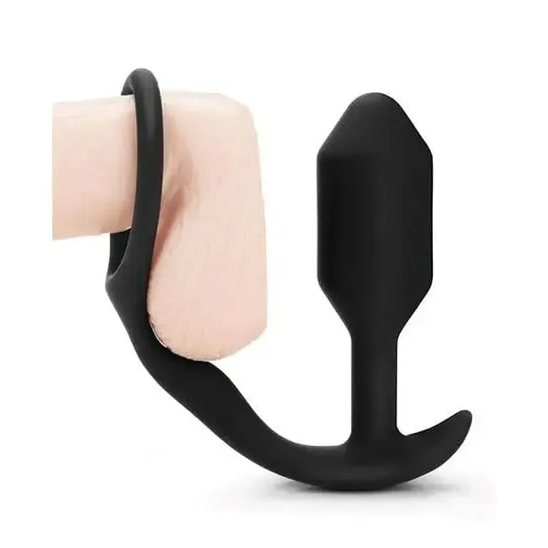 b-Vibe Snug & Tug Vibrating and Weighted Silicone Plug & Cock Ring