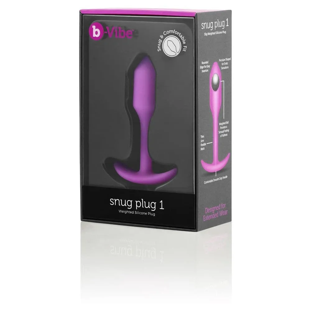 b-Vibe Snug Plug 1 Fuchsia/Silver