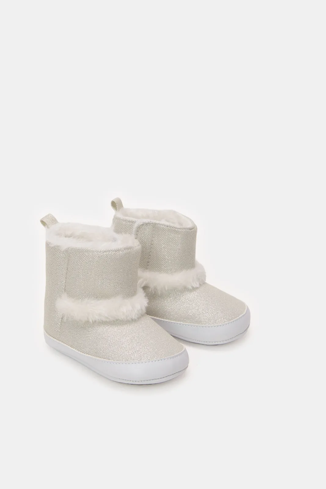 Baby Cream Fur Detail Bootie